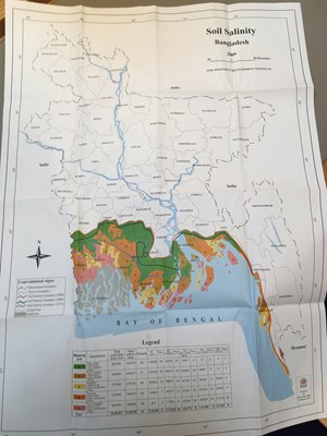 Soil salinity map coastal zone Bangladesh